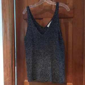 Sleeveless gray sweater